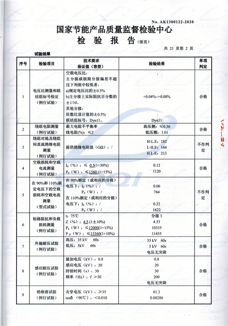 高低压试验报告-S11-1250京口京口京口油浸式变压器-2.jpg